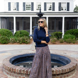 Luna Skirt - Peacoat Castillo Medallion