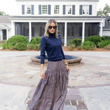 Luna Skirt - Peacoat Castillo Medallion