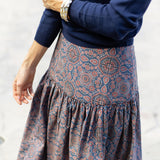 Luna Skirt - Peacoat Castillo Medallion