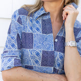 The JA Shirtdress - Peacoat Venetian Tile