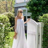 Elle Dress Poplin - Blanc