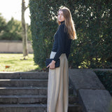 Beatriz Metallic Pant - Champagne