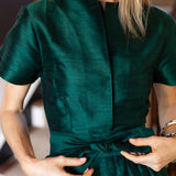 Kate Dress Dupioni - Garden