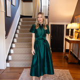 Kate Dress Dupioni - Garden