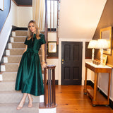Kate Dress Dupioni - Garden