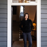 Mandarin Velvet Jacket - Noir