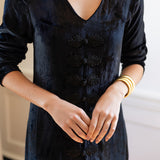 Chloe Caftan Velvet - Noir