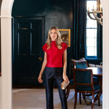 Tramell Top Dupioni - Cranberry