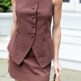 Tess Vest Cotton Slub - Coco