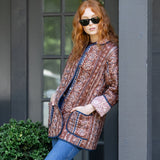 Oversized Dakota Jacket - Coco Privet Stripe
