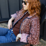 Oversized Dakota Jacket - Coco Privet Stripe