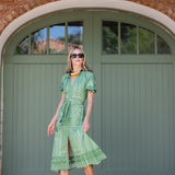 Zoe Dress - Sage Tangier Patchwork