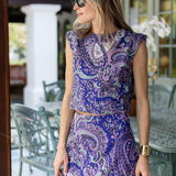 Gidget Mini Skirt - Palm Beach Paisley