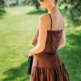 Circle Top Dupioni - Coco