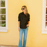 The Carolyn Shirt Dupioni - Noir