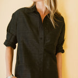 The Carolyn Shirt Dupioni - Noir
