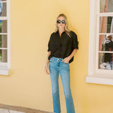 The Carolyn Shirt Dupioni - Noir