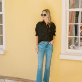 The Carolyn Shirt Dupioni - Noir