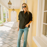 The Carolyn Shirt Dupioni - Noir