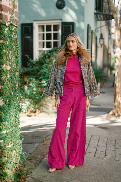 パンツ mother corduroy color pants Julia Pant Cord - Magenta – Julia Amory