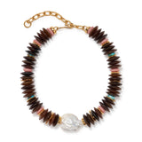 Julia Amory x Lizzie Fortunato - Crimson Pearl Milano Necklace