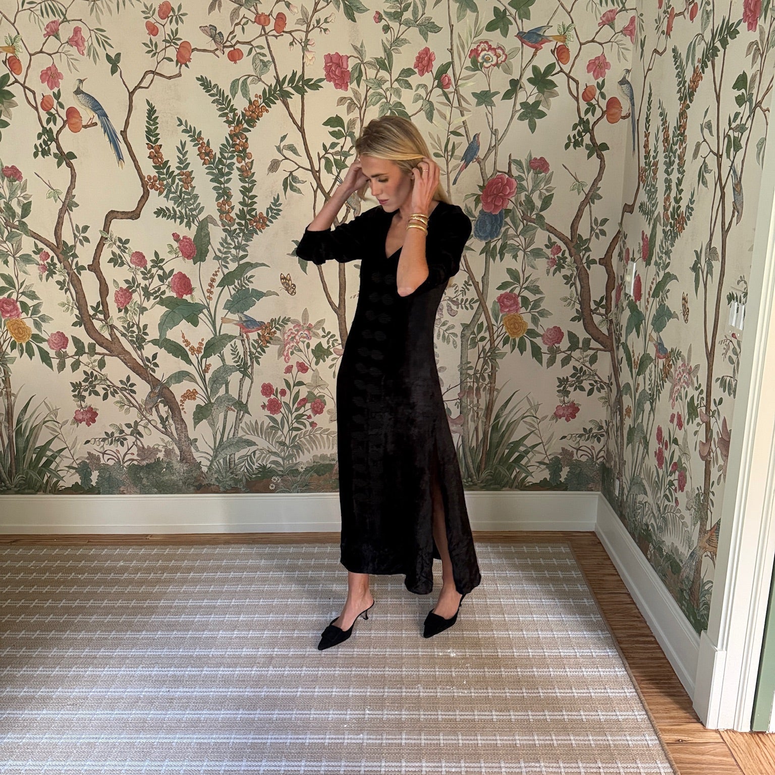 Chloe Caftan Velvet - Noir