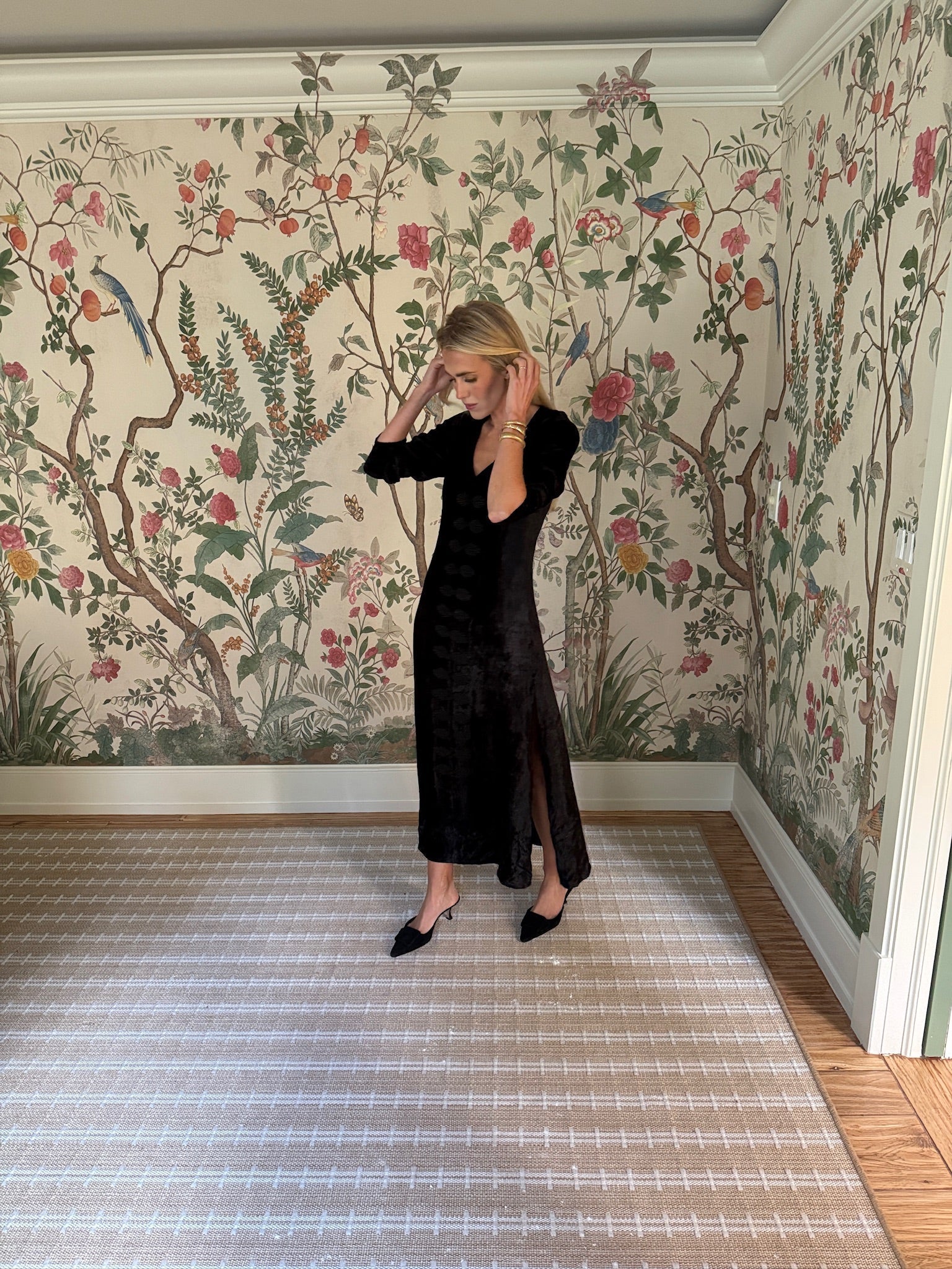 Chloe Caftan Velvet - Noir