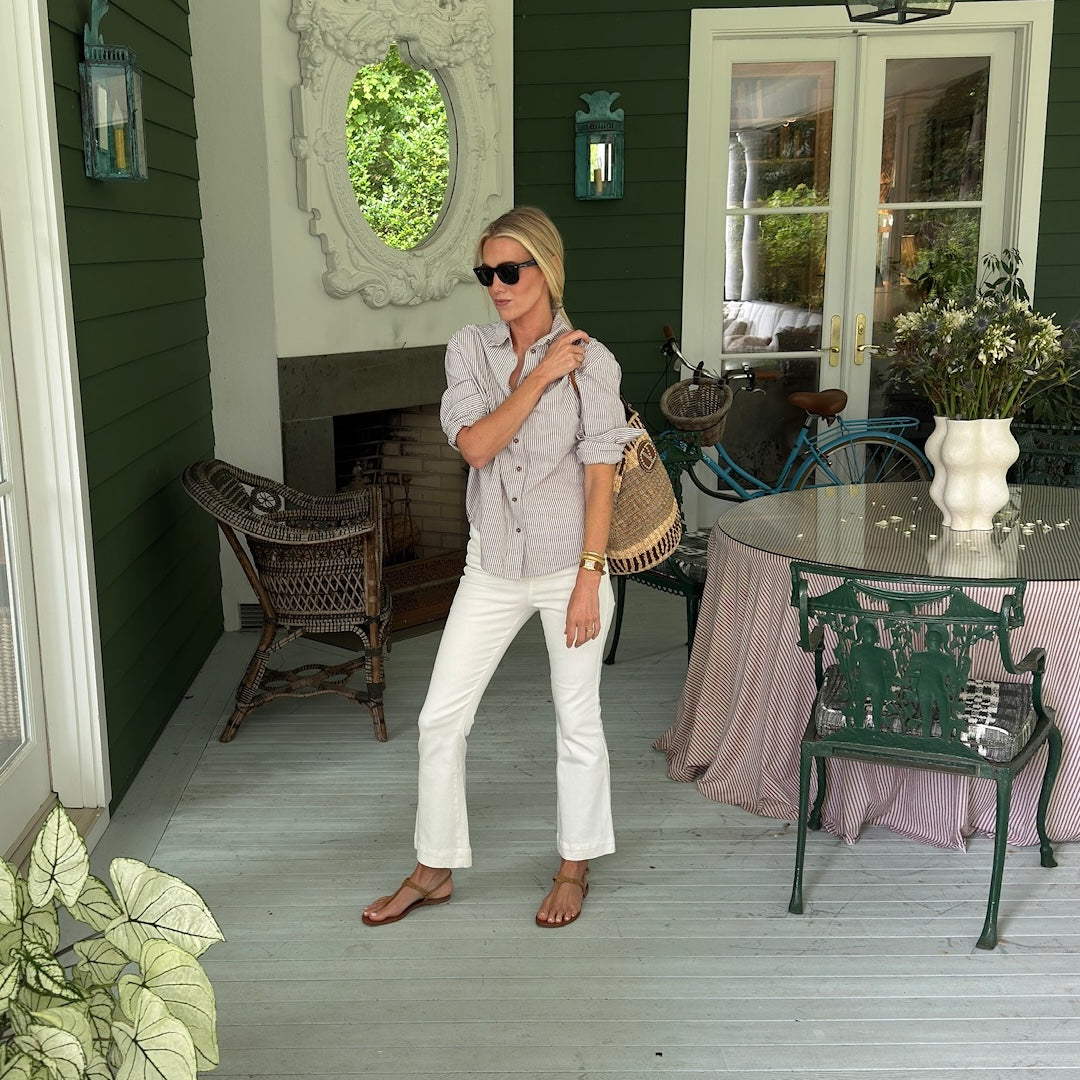 Striped Carolyn Coco & Bell Pant White