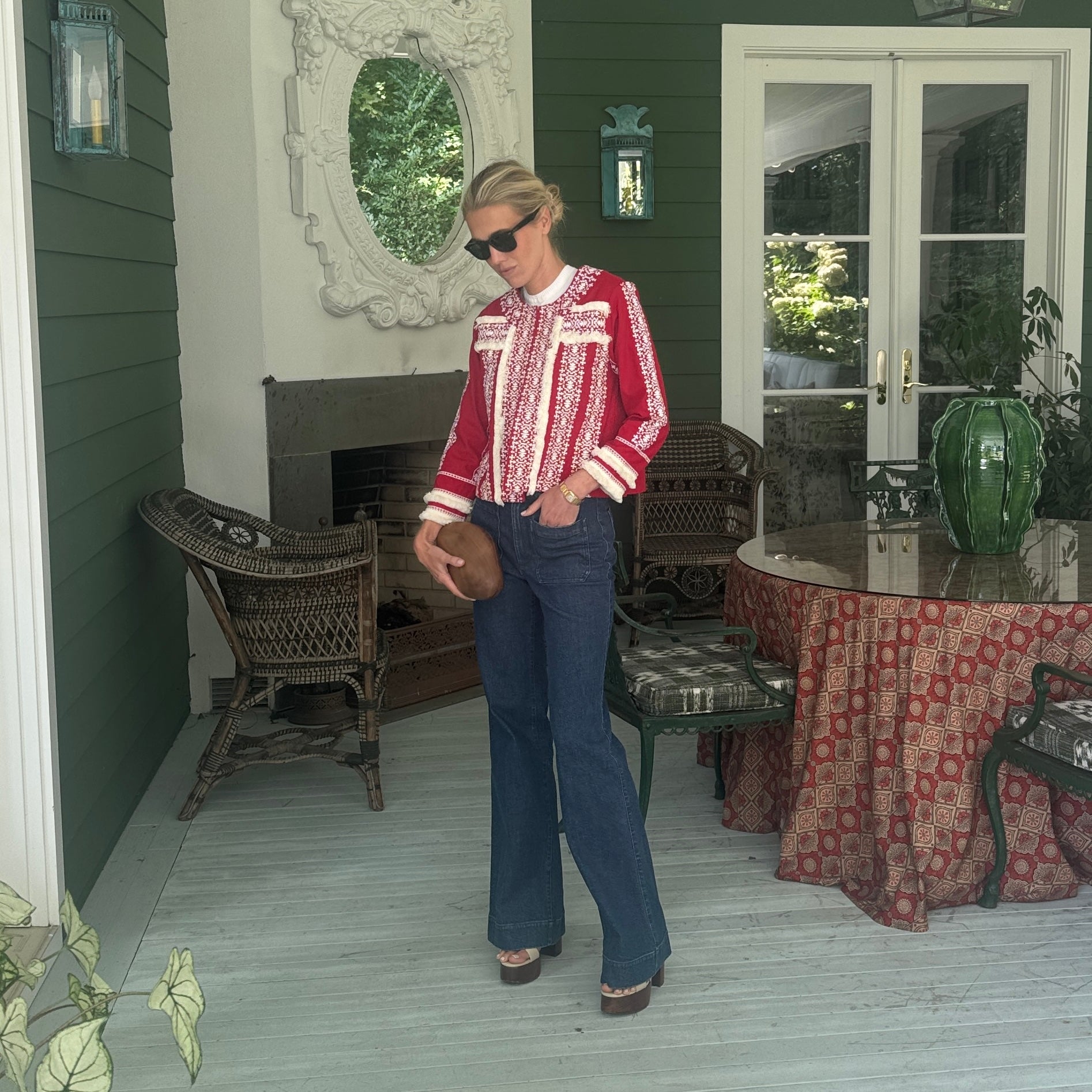 Fringe Jacket - Cherry