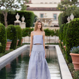 Luna Skirt Dupioni - Icy Silver