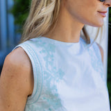 Mustique Slim Top - Pale Aqua
