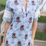 Short Sleeve Majorelle - Peacoat Pia Tile