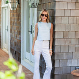 Mustique Slim Top - Pale Aqua