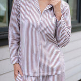 Siasconset Pajama Set - Coco Ticking Stripe