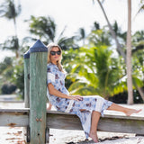 Short Sleeve Majorelle - Peacoat Pia Tile