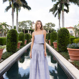 Luna Skirt Dupioni - Icy Silver