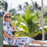 Short Sleeve Majorelle - Peacoat Pia Tile