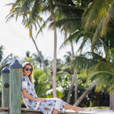 Short Sleeve Majorelle - Peacoat Pia Tile