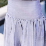 Luna Skirt Dupioni - Icy Silver
