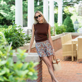 Cabana Short Poplin - Sienna Palazzo Paisley