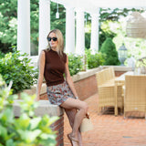Cabana Short Poplin - Sienna Palazzo Paisley