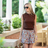 Cabana Short Poplin - Sienna Palazzo Paisley