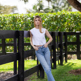 Blair Top Poplin - Blanc