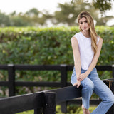 Blair Top Poplin - Blanc