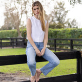 Blair Top Poplin - Blanc