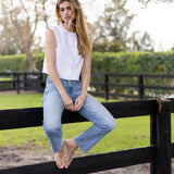 Blair Top Poplin - Blanc