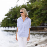 Carolyn Shirt Striped - Ciel