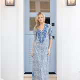 Chloe Caftan Printed - Chambray Chamonix Fleur