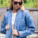 Hazel Wrap Jacket - Sapphire Blossom