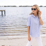 Carolyn Shirt Striped - Ciel
